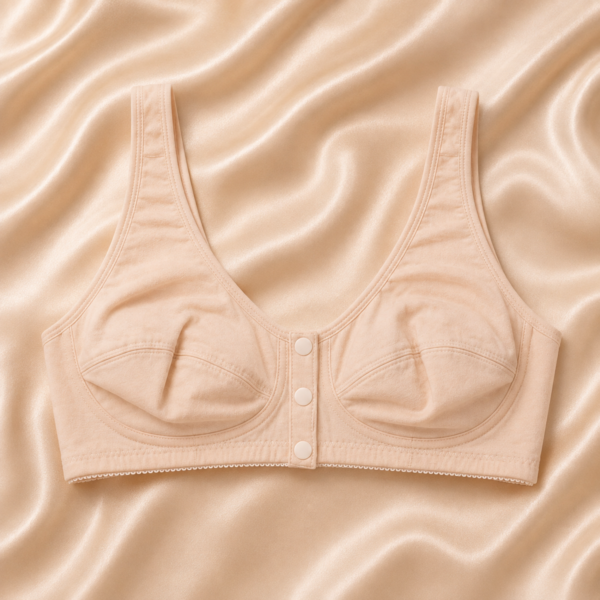 Front Button Cotton Bra for Women - Soft & Comfortable Everyday Bra