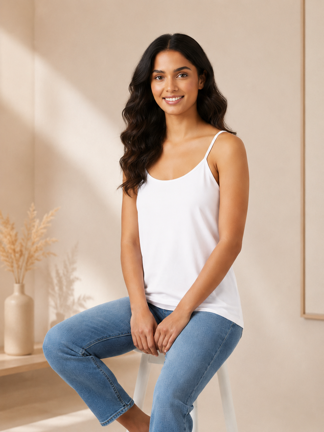 Ladies Cotton Camisole - Spaghetti Strap Innerwear for Women