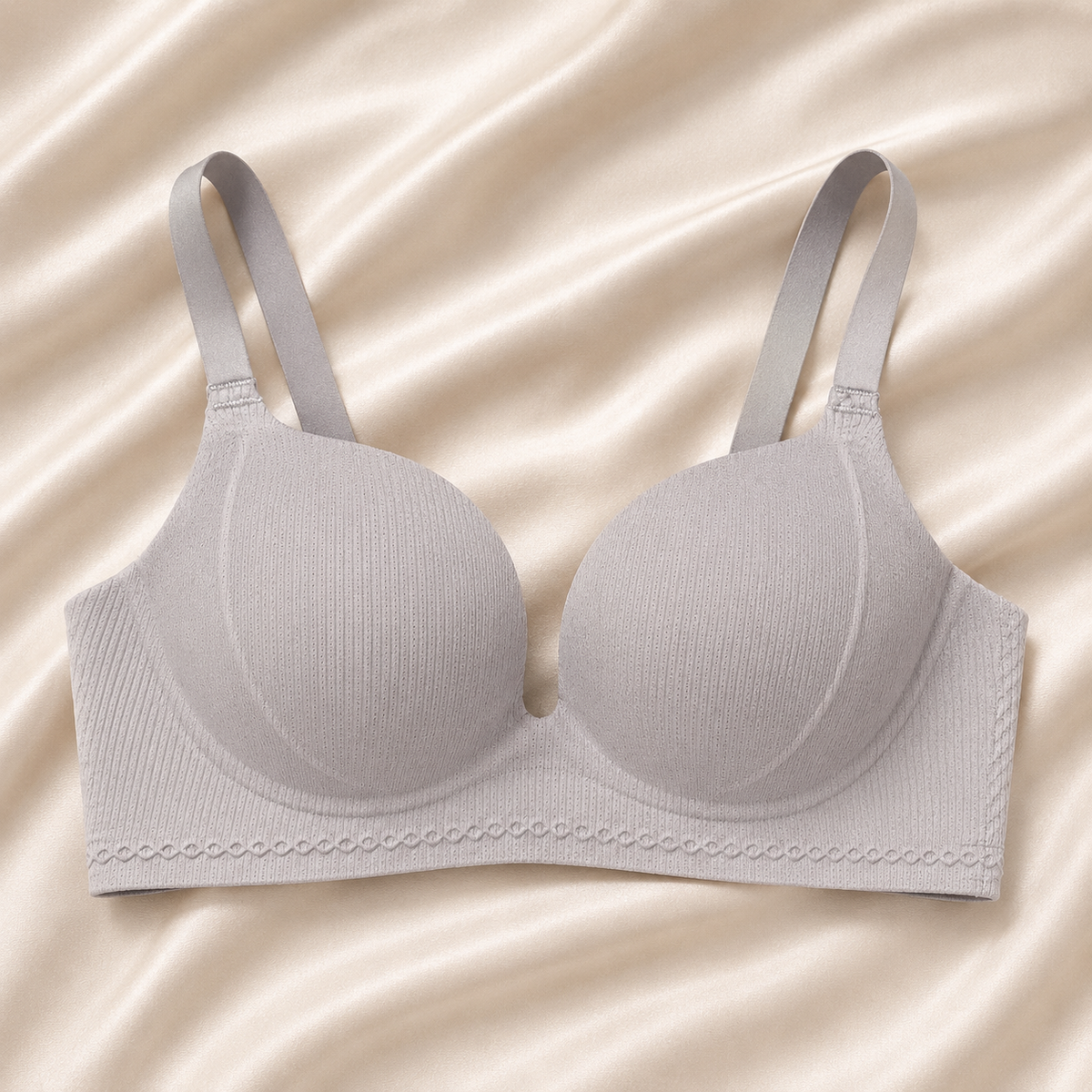 Women’s Seamless Padded Bra – Soft Ribbed Comfort Bra | Everyday Wear - Multi Colors