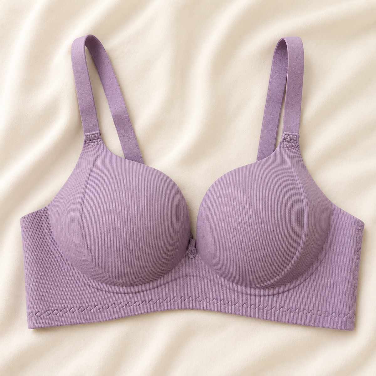 Women’s Seamless Padded Bra – Soft Ribbed Comfort Bra | Everyday Wear - Multi Colors